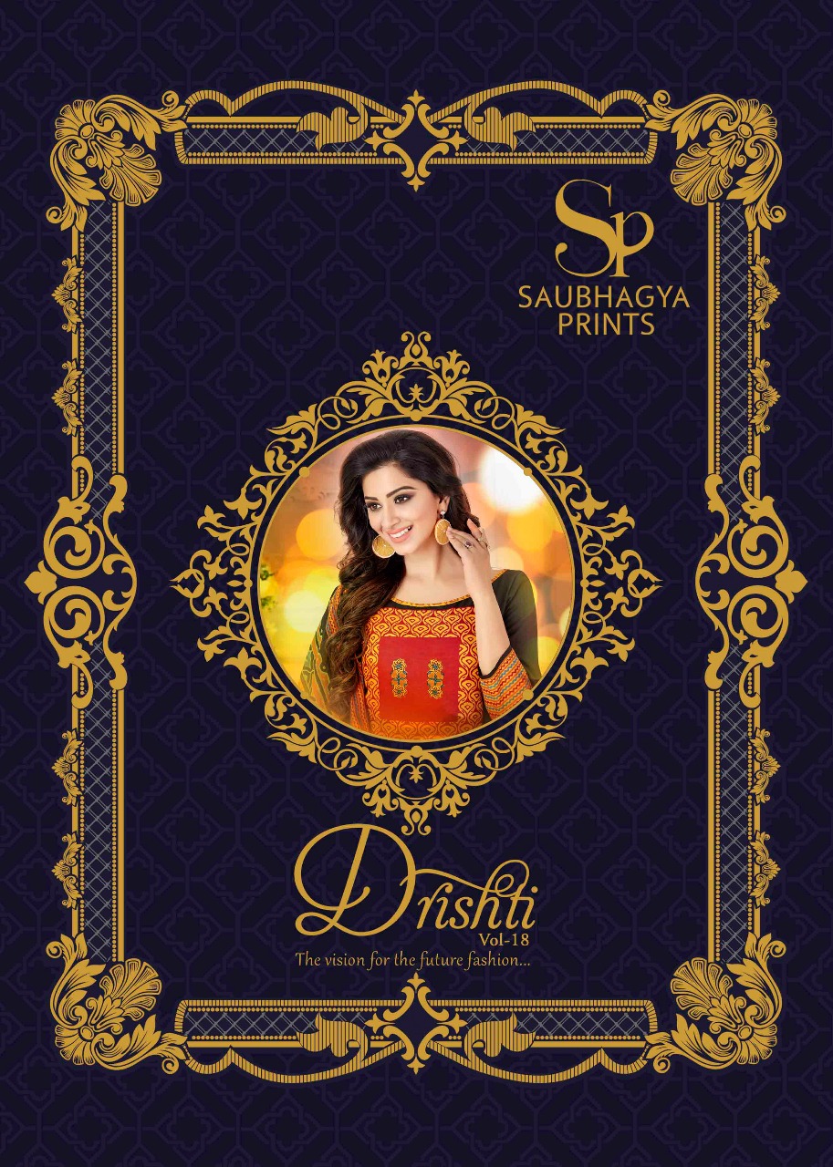 Drishti Vol-18 By Saubhagya Prints 1801 To 1816 Series Beautiful Colorful Stylish Fancy Casual Wear & Ethnic Wear & Ready To Wear Pure Cotton Dresses At Wholesale Price