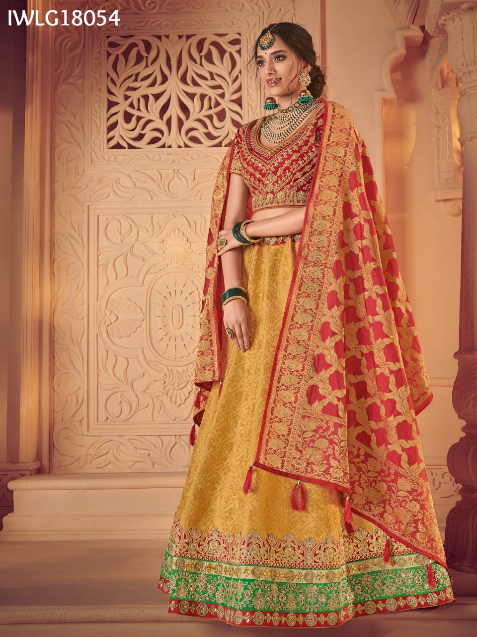 Dulhan By Fashid Wholesale 18054 To 18059 Series Indian Bridal Wear Collection Beautiful Stylish Fancy Colorful Wedding Wear & Occasional Wear Jacquard Embroidered Lehengas At Wholesale Price
