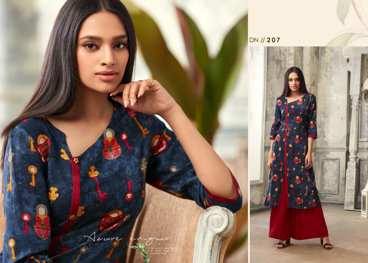 Dusk Vol-5 By Top-dot 201 To 208 Series Stylish Fancy Beautiful Colorful Casual Wear & Ethnic Wear Pure Rayon Printed Kurtis At Wholesale Price