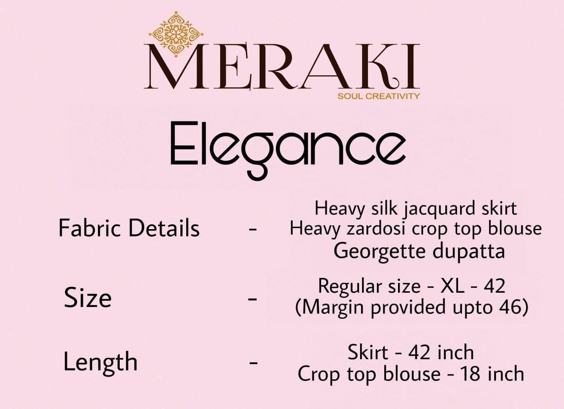Elegance By Meraki 4049 To 4054 Series Readymade Indian Traditional Wear Collection Beautiful Stylish Fancy Colorful Party Wear & Occasional Wear Heavy Silk Jacquard Lehengas At Wholesale Price