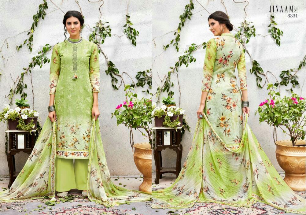 Elisia By Jinaam Dresses 8331 To 8339 Series Beautiful Suits Collection Beautiful Stylish Fancy Colorful Party Wear & Ethnic Wear Cotton Satin Printed Dresses At Wholesale Price