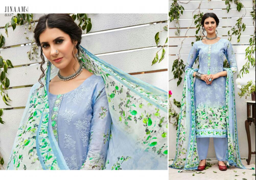 Elisia By Jinaam Dresses 8331 To 8339 Series Beautiful Suits Collection Beautiful Stylish Fancy Colorful Party Wear & Ethnic Wear Cotton Satin Printed Dresses At Wholesale Price