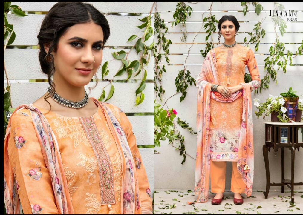 Elisia By Jinaam Dresses 8331 To 8339 Series Beautiful Suits Collection Beautiful Stylish Fancy Colorful Party Wear & Ethnic Wear Cotton Satin Printed Dresses At Wholesale Price