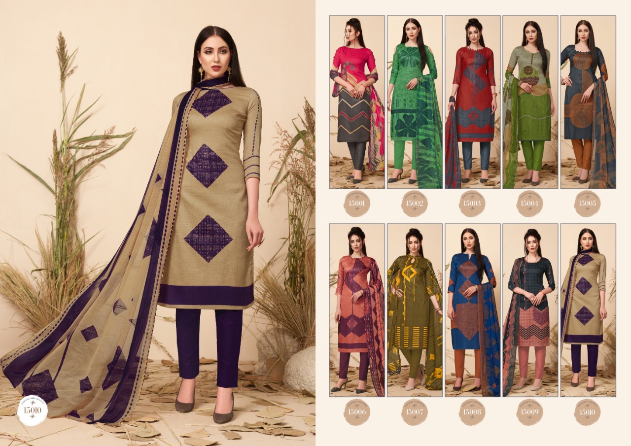 Eliza-15 By Ritu International 15001 To 15010 Series Beautiful Suits Colorful Stylish Fancy Casual Wear & Ethnic Wear Pure Glace Cotton Digital Style Print Dresses At Wholesale Price