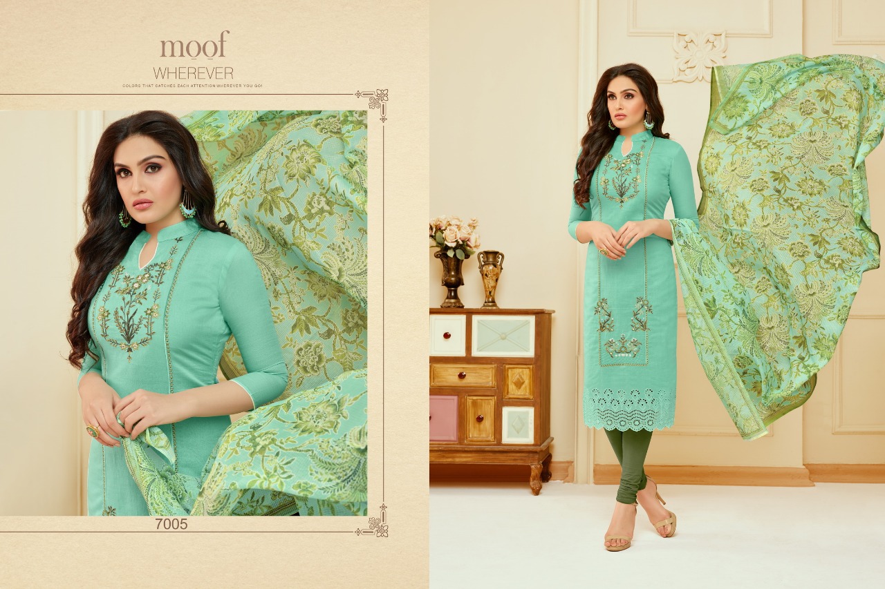 Elissa Vol-4 By Moof Fashion 7002 To 7007 Series Beautiful Suits Stylish Fancy Colorful Casual Wear & Ethnic Wear Heavy Modal Silk Dresses At Wholesale Price