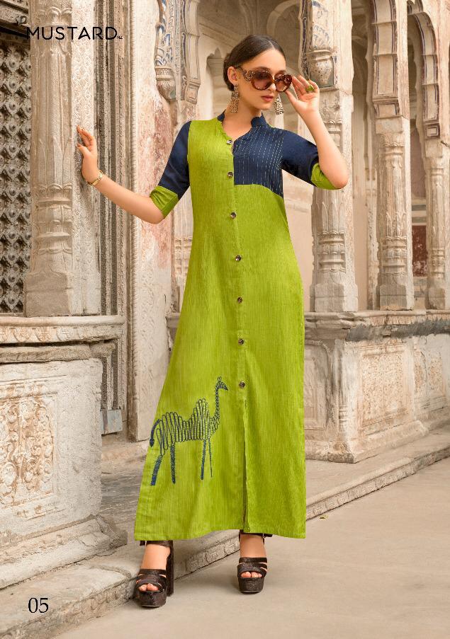 Enrich By Mustard 01 To 09 Series Beautiful Stylish Fancy Colorful Casual Wear & Ethnic Wear & Ready To Wear Rayon Printed Kurtis & Palazzos At Wholesale Price