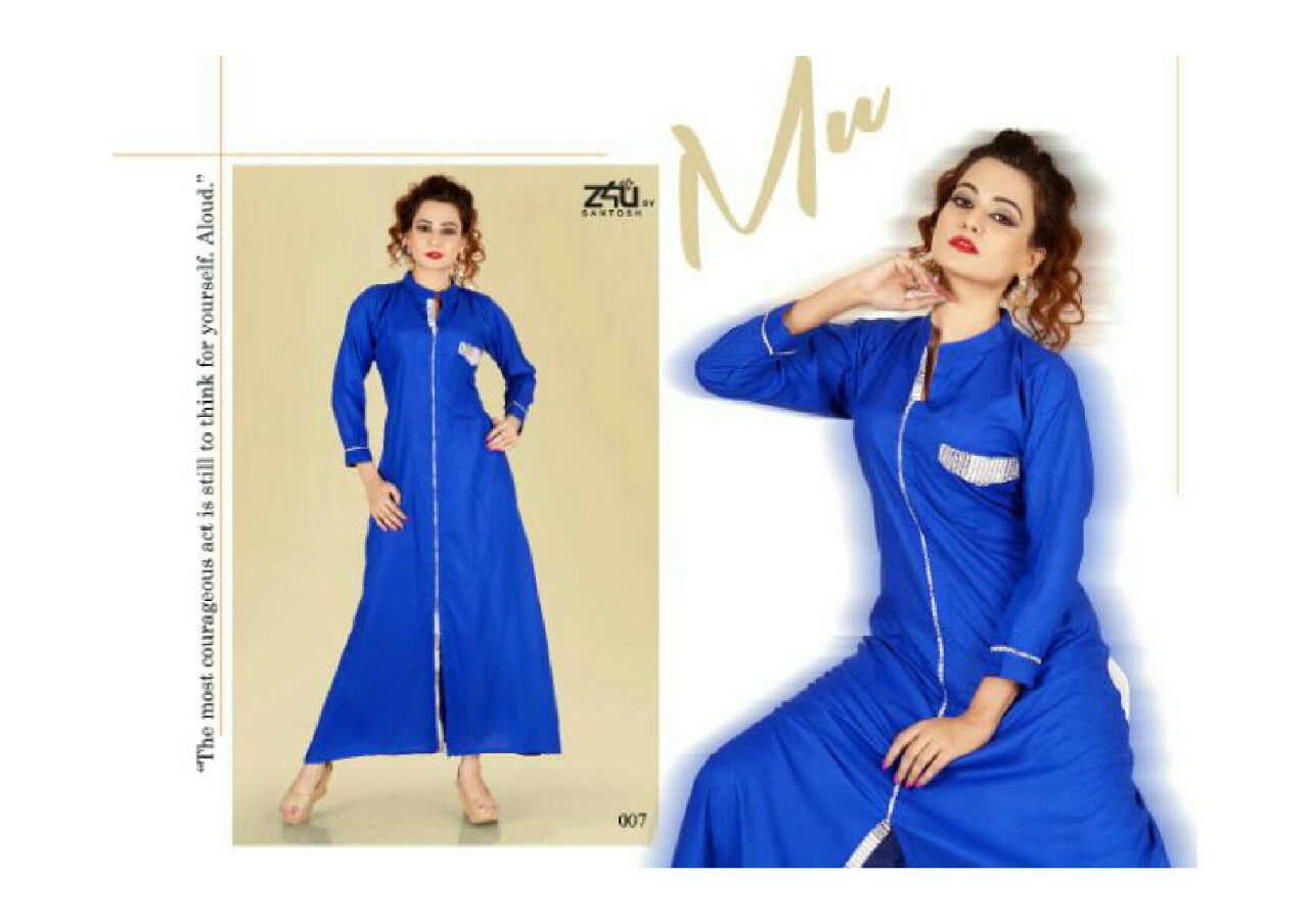 Esha By Z4u 001 To 010 Series Designer Beautiful Stylish Fancy Colorful Party Wear & Ethnic Wear Collection Rayon Kurtis At Wholesale Price