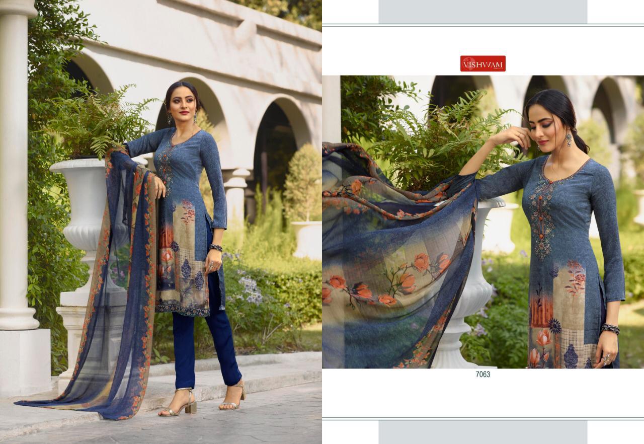 Espresso Vol-4 By Vishvam Fabrics 7054 To 7065 Series Pakistani Suits Beautiful Stylish Fancy Colorful Designer Party Wear & Ethnic Wear Premium Crepe Printed Dresses At Wholesale Price