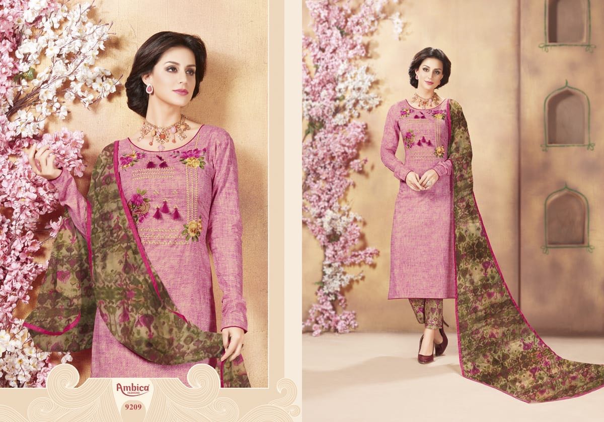 Essence By Ambica Fashions 9201 To 6210 Series Beautiful Stylish Fancy Colorful Casual Wear & Ethnic Wear Cambric Printed Dresses At Wholesale Price