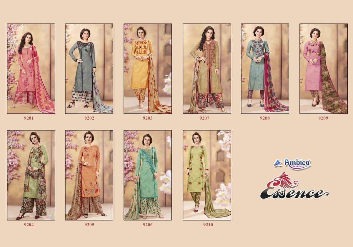 Essence By Ambica Fashions 9201 To 6210 Series Beautiful Stylish Fancy Colorful Casual Wear & Ethnic Wear Cambric Printed Dresses At Wholesale Price