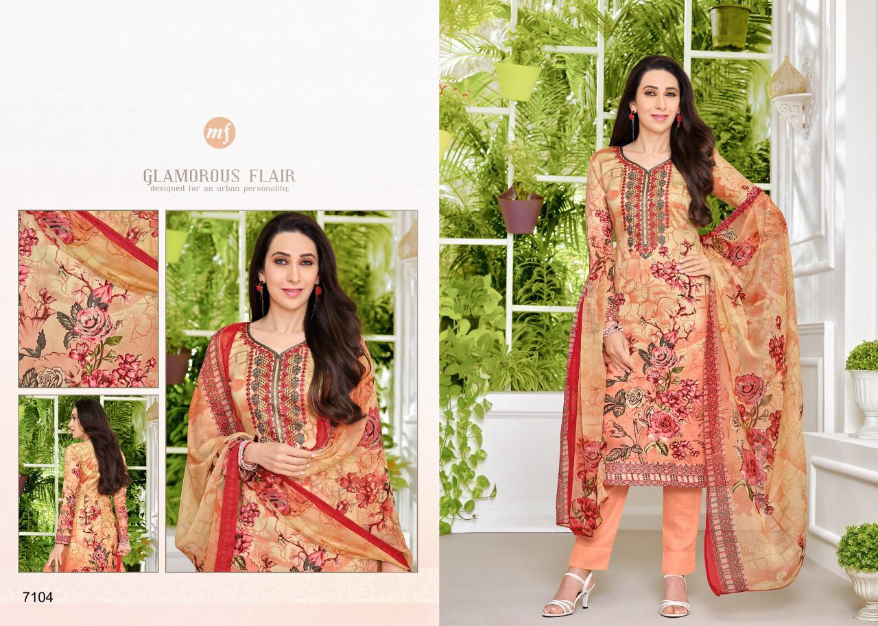 Essenza Vol-18 By Mahaveer Fashion 7101 To 7109 Series Beautiful Suits Collection Stylish Fancy Colorful Casual Wear & Ethnic Wear Pure Jam Satin Embroidered Dresses At Wholesale Price