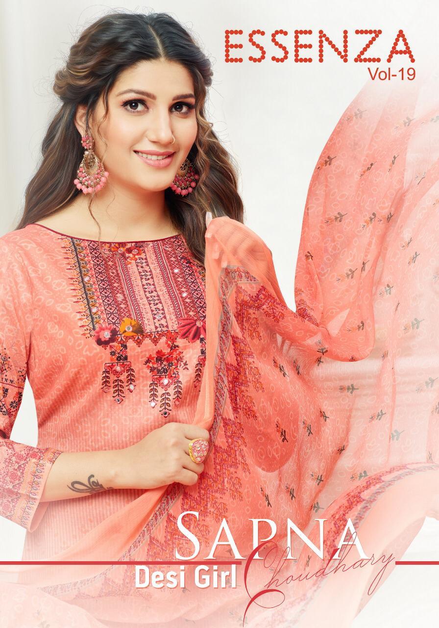 Essanza-19 By Mahaveer Fashion 61001 To 61010 Series Designer Suits Beautiful Stylish Fancy Colorful Party Wear & Occasional Wear Pure Cambric Cotton With Self Embroidery Dresses At Wholesale Price