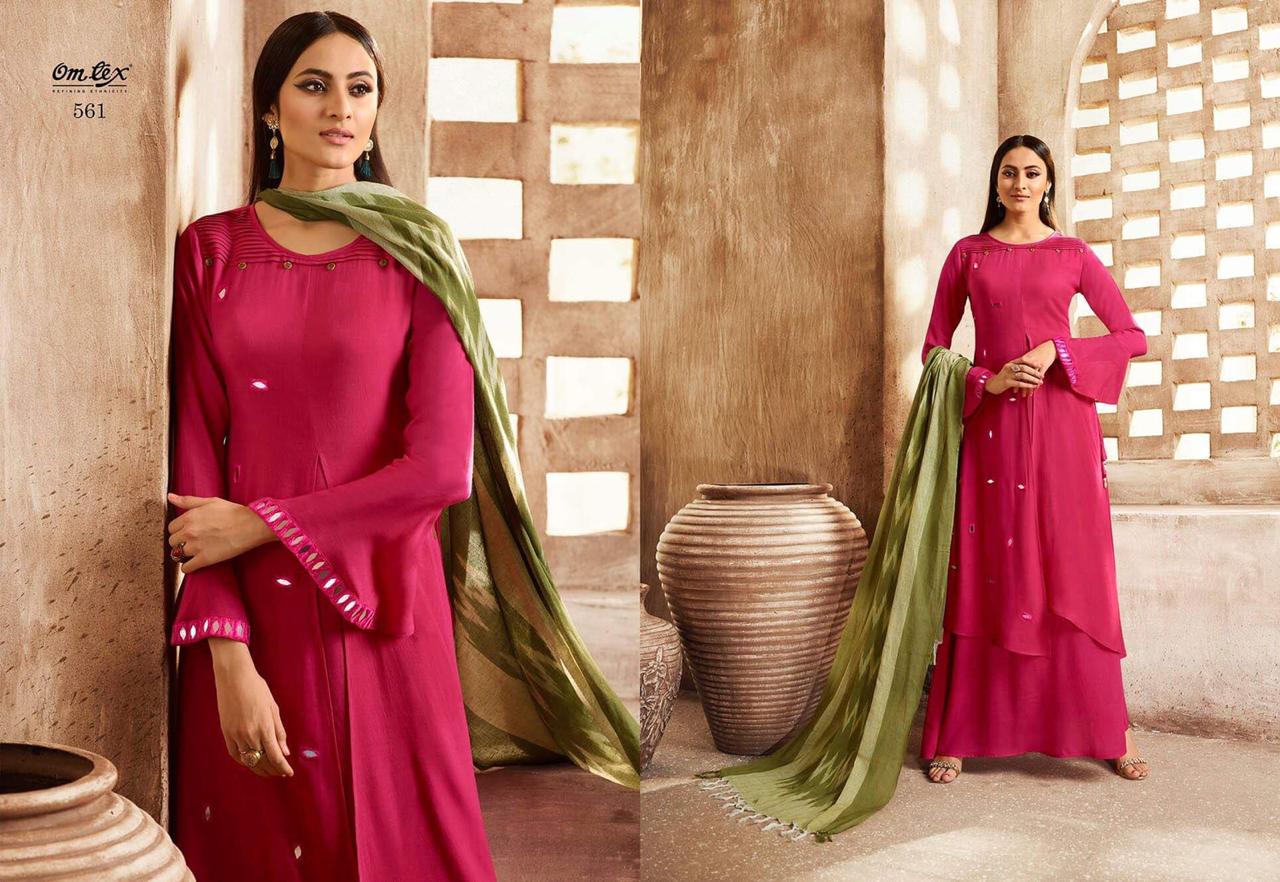 Eva By Om Tex  Gowns Collection Beautiful Stylish Fancy Colorful Party Wear & Occasional Wear Raxon Slub Double Layer Gowns At Wholesale Price