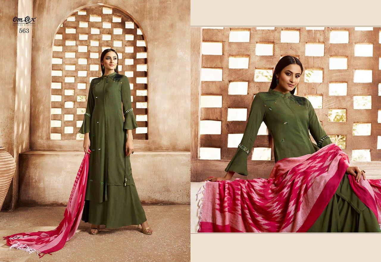 Eva By Om Tex  Gowns Collection Beautiful Stylish Fancy Colorful Party Wear & Occasional Wear Raxon Slub Double Layer Gowns At Wholesale Price