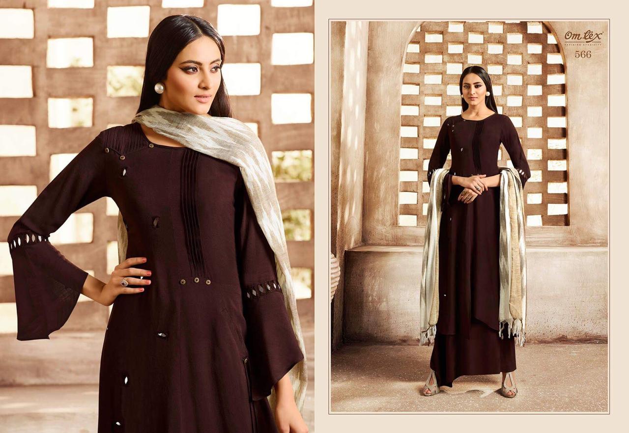 Eva By Om Tex  Gowns Collection Beautiful Stylish Fancy Colorful Party Wear & Occasional Wear Raxon Slub Double Layer Gowns At Wholesale Price