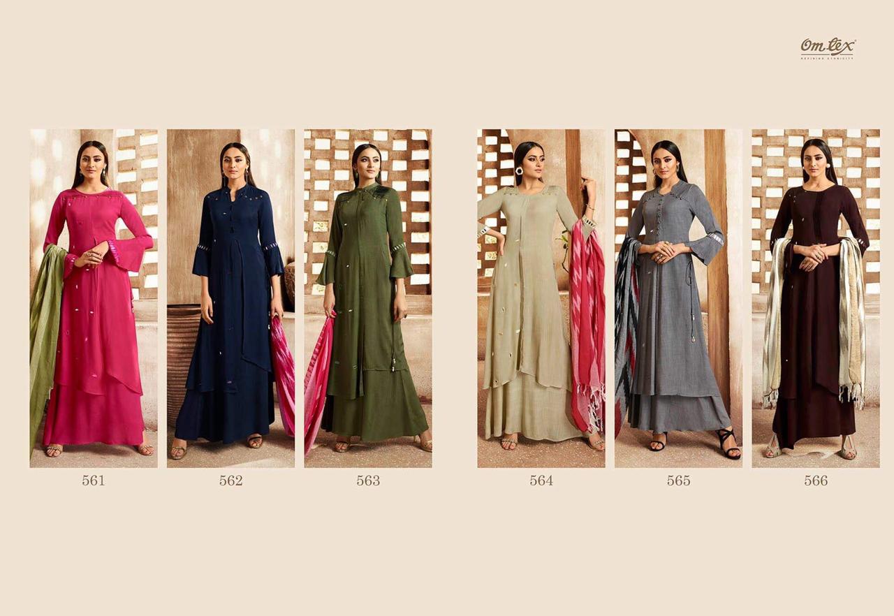 Eva By Om Tex  Gowns Collection Beautiful Stylish Fancy Colorful Party Wear & Occasional Wear Raxon Slub Double Layer Gowns At Wholesale Price