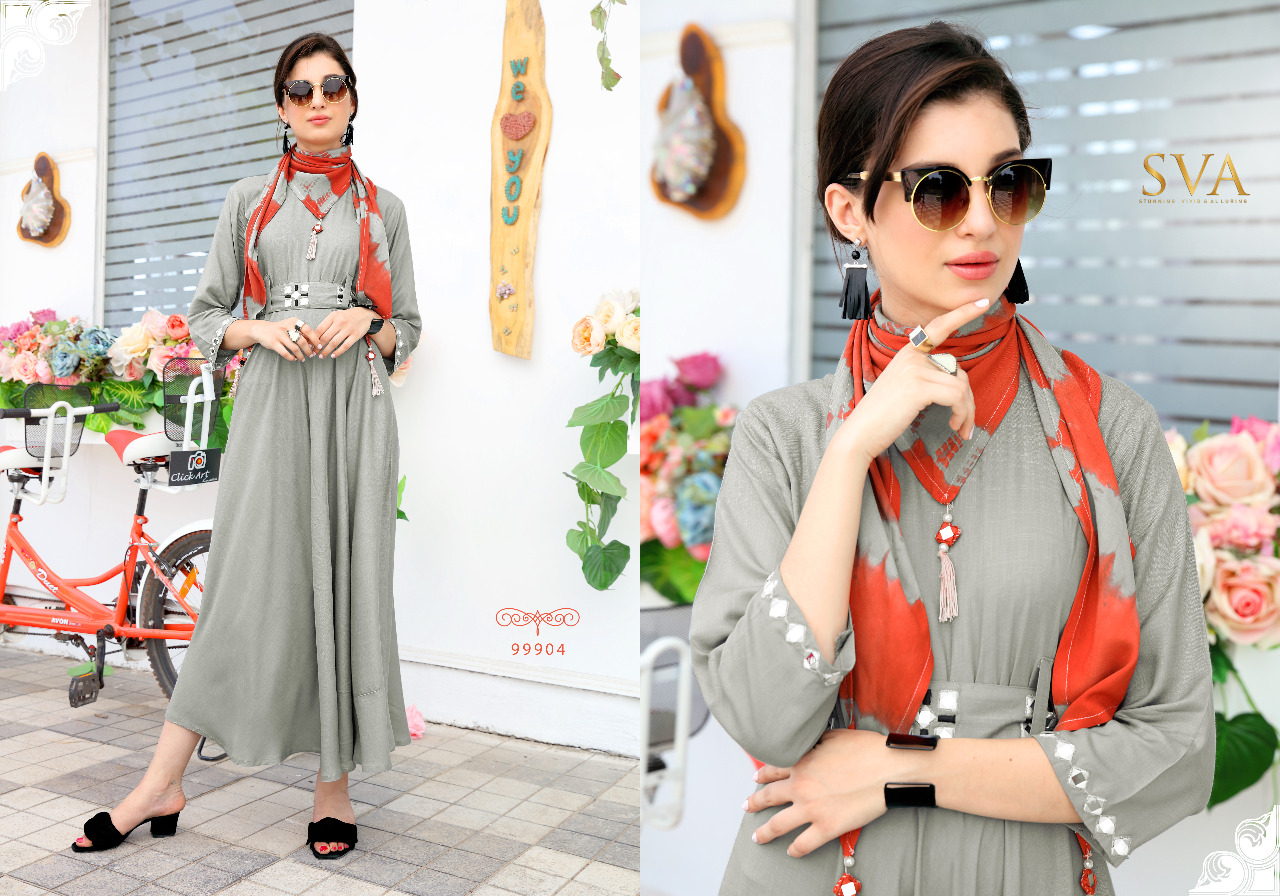 Eva By Sva 99901 To 99906 Series Designer Beautiful Stylish Fancy Colorful Casual Wear & Ethnic Wear Pure Rayon Kurtis At Wholesale Price