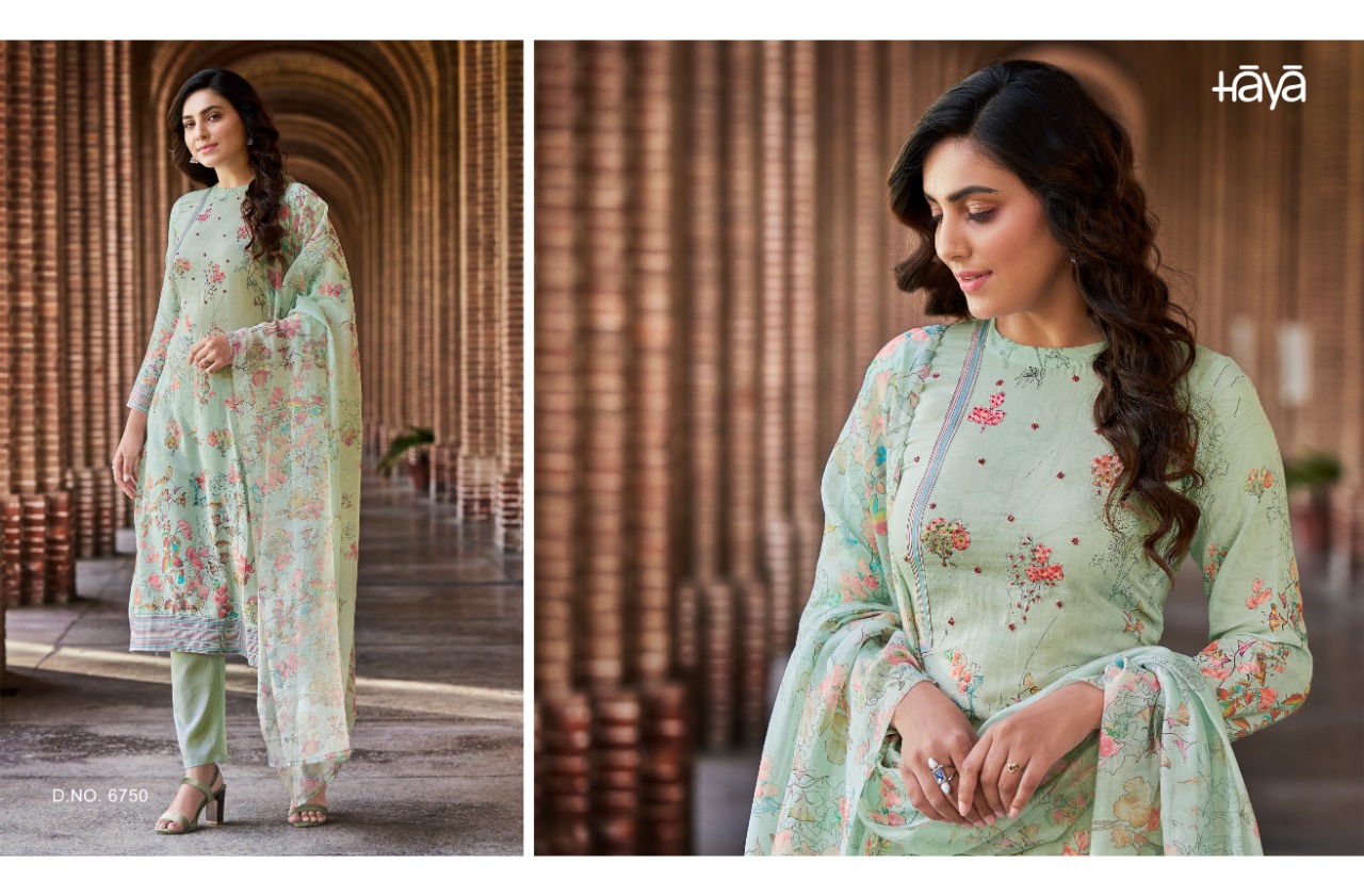 Evana Vol-3 By Haya 6741 To 6751 Series Beautiful Stylish Fancy Colorful Party Wear & Ethnic Wear Collection Cotton Silk Digital Print With Work Dresses At Wholesale Price