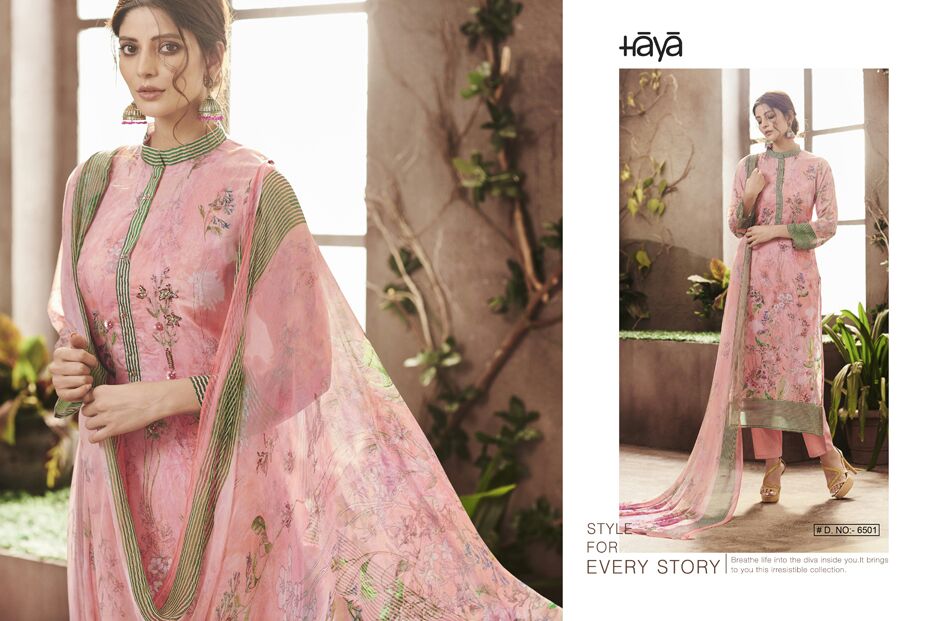 Evana By Haya 6501 To 6510 Series Beautiful Stylish Fancy Colorful Party Wear & Ethnic Wear Collection Cotton Silk With Work Dresses At Wholesale Price