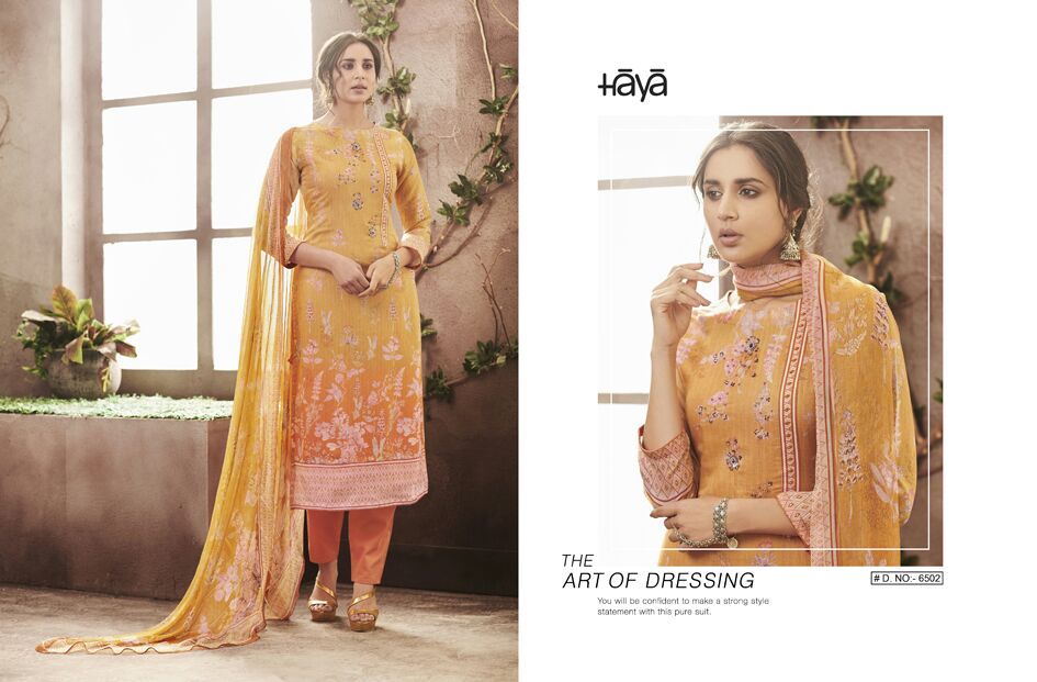 Evana By Haya 6501 To 6510 Series Beautiful Stylish Fancy Colorful Party Wear & Ethnic Wear Collection Cotton Silk With Work Dresses At Wholesale Price