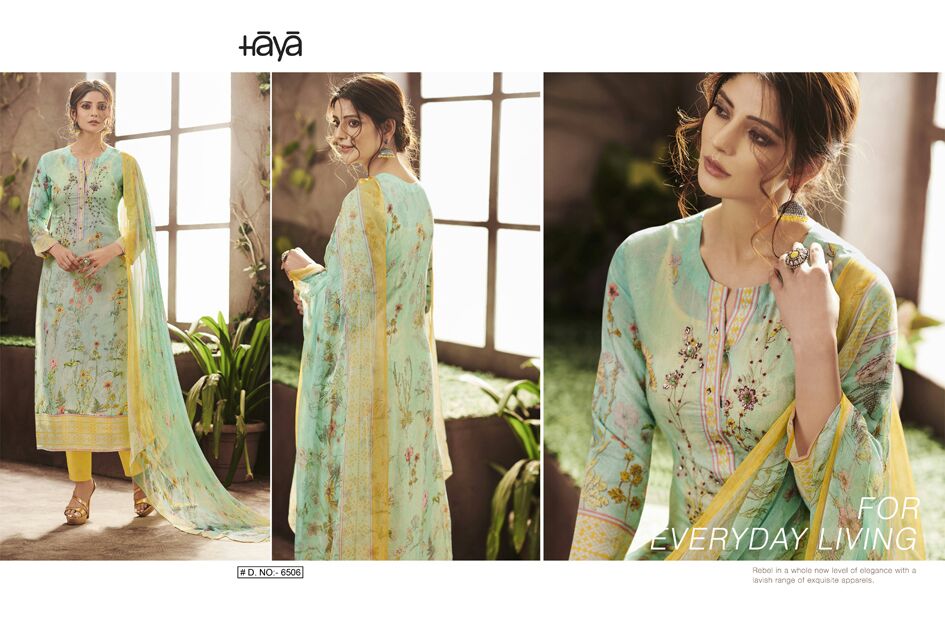 Evana By Haya 6501 To 6510 Series Beautiful Stylish Fancy Colorful Party Wear & Ethnic Wear Collection Cotton Silk With Work Dresses At Wholesale Price