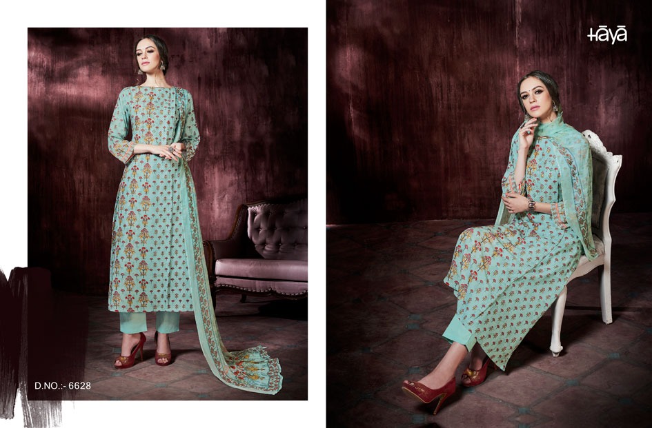 Fab Fiesta By Haya 6621 To 6631 Series Beautiful Pakistani Suits Colorful Stylish Fancy Casual Wear & Ethnic Wear Muslin Silk With Work Dresses At Wholesale Price