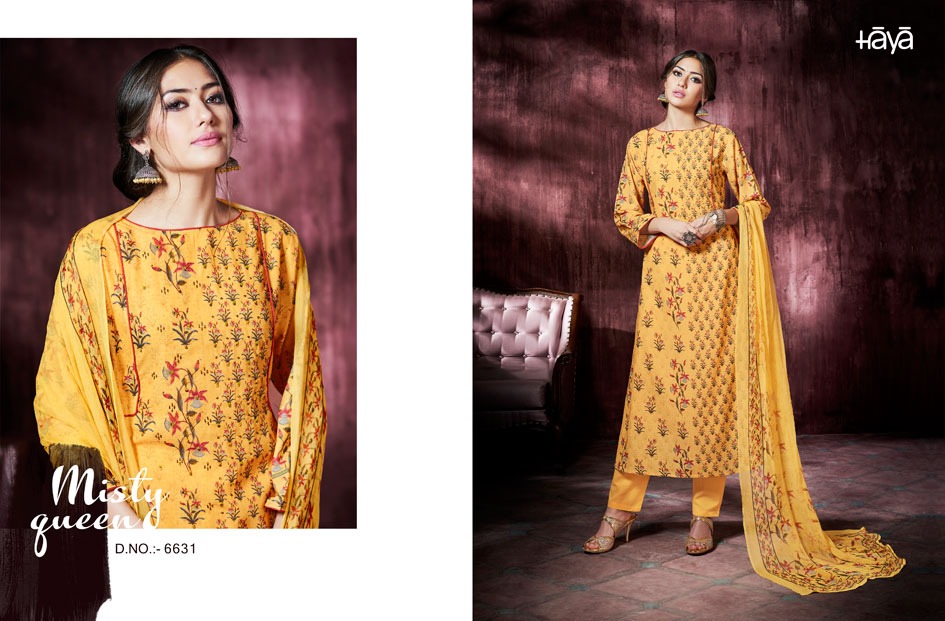 Fab Fiesta By Haya 6621 To 6631 Series Beautiful Pakistani Suits Colorful Stylish Fancy Casual Wear & Ethnic Wear Muslin Silk With Work Dresses At Wholesale Price