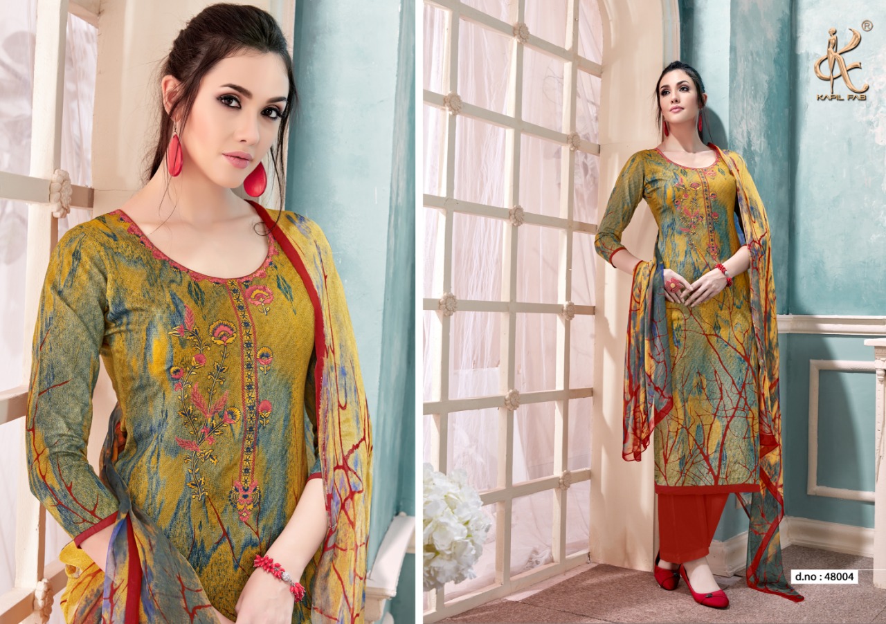 Falaq By Kapil Fab 48001 To 48008 Series Beautiful Suits Colorful Stylish Fancy Casual Wear & Ethnic Wear Cotton Satin Printed Dresses At Wholesale Price