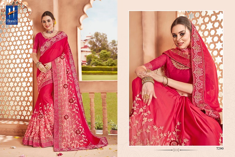 Fantasy Vol-16 By Hitansh Fashion 7283 To 7294 Series Indian Traditional Wear Collection Beautiful Stylish Fancy Colorful Party Wear & Occasional Wear Fancy Fabric With Work Sarees At Wholesale Price