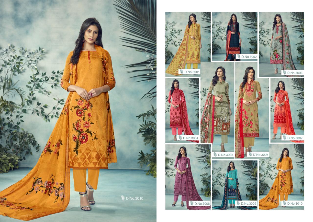 Farzana By Levisha 3001 To 3010 Series Designer Suits Beautiful Stylish Fancy Colorful Party Wear & Ethnic Wear Pure Super Cotton Printed Dresses At Wholesale Price