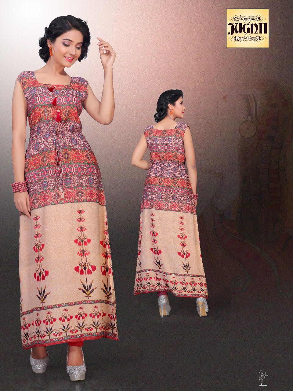 Fascination By Jugnii 01 To 08 Series Designer Beautiful Stylish Fancy Colorful Party Wear & Ethnic Wear Collection Crepe Printed Kurtis At Wholesale Price