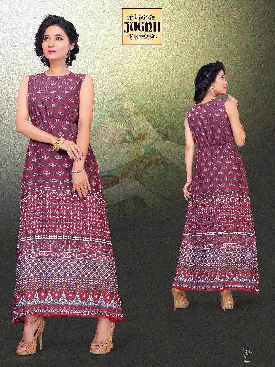 Fascination By Jugnii 01 To 08 Series Designer Beautiful Stylish Fancy Colorful Party Wear & Ethnic Wear Collection Crepe Printed Kurtis At Wholesale Price