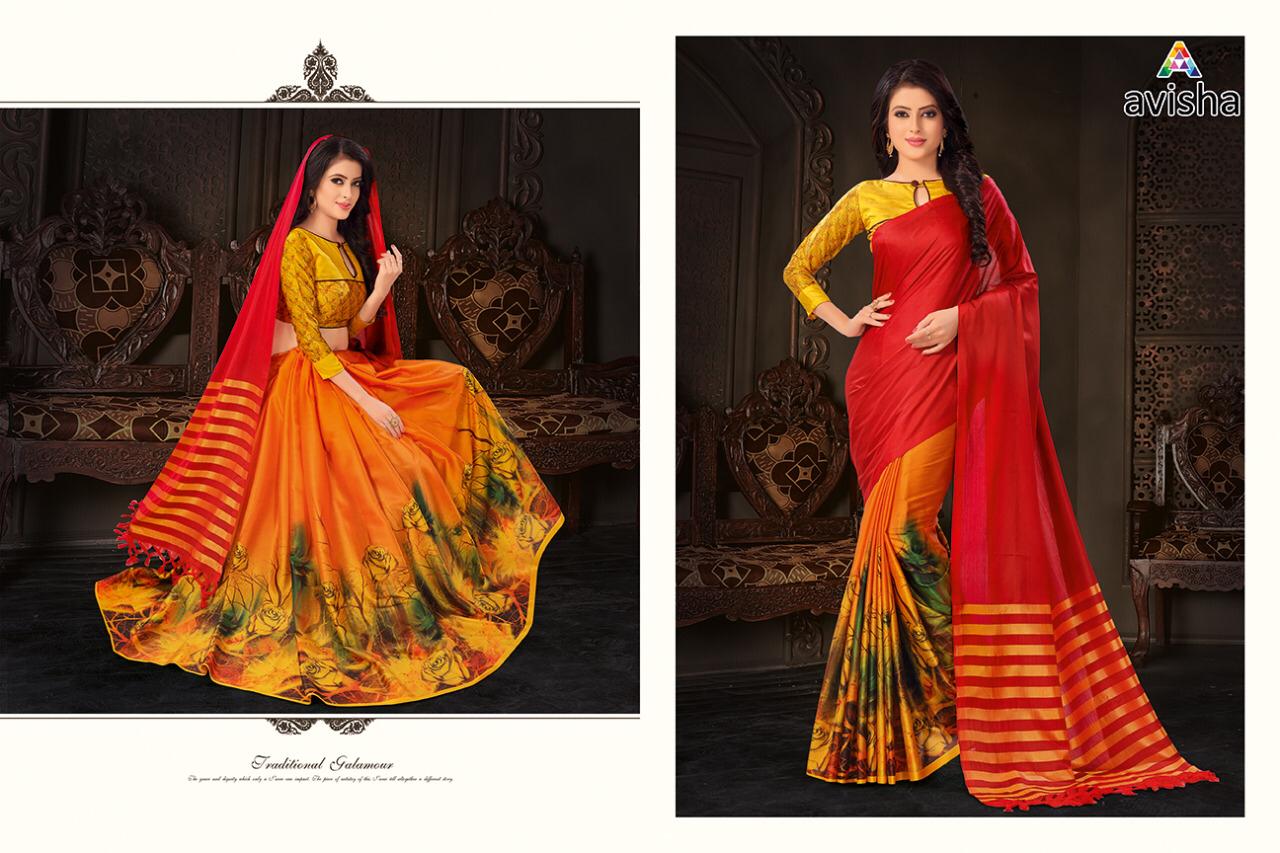 Fashion By Avisha 01 To 04 Series Indian Beautiful Traditional Wear Collection Colorful Stylish Fancy Party Wear & Occasional Wear Handloom Cotton Soft Silk With Digital Printed Sarees At Wholesale Price
