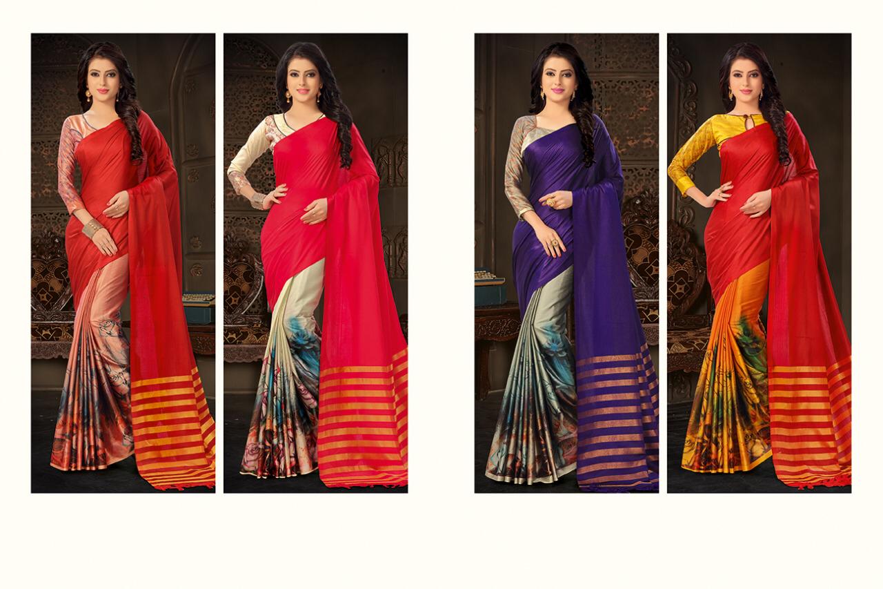 Fashion By Avisha 01 To 04 Series Indian Beautiful Traditional Wear Collection Colorful Stylish Fancy Party Wear & Occasional Wear Handloom Cotton Soft Silk With Digital Printed Sarees At Wholesale Price