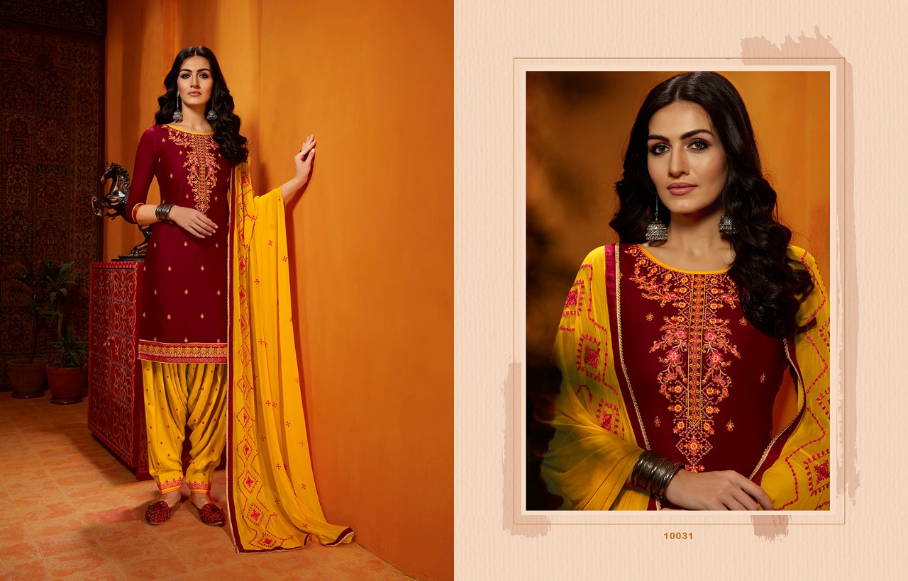 Fashion Of Patiala-25 By Kajree Fashion 10031 To 10040 Series Designer Patiyala Suits Collection Beautiful Stylish Fancy Colorful Party Wear & Ethnic Wear Cotton Satin Dresses At Wholesale Price