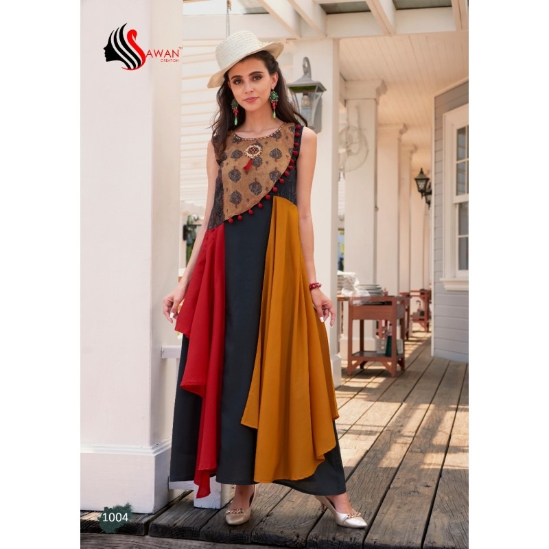 Fashion Raftaar Vol-1 By Sawan Creation 1001 To 1008 Series Stylish Fancy Beautiful Colorful Casual Wear & Ethnic Wear Muslin With Heavy Modal With Digital Printed Kurtis At Wholesale Price