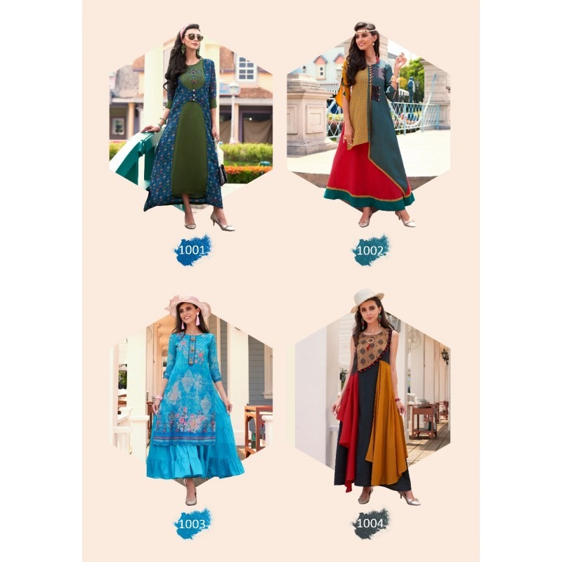 Fashion Raftaar Vol-1 By Sawan Creation 1001 To 1008 Series Stylish Fancy Beautiful Colorful Casual Wear & Ethnic Wear Muslin With Heavy Modal With Digital Printed Kurtis At Wholesale Price