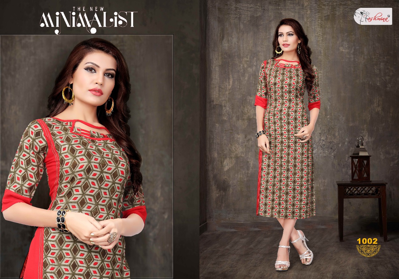 Fashmina Vol-1 By Fashmina 1001 To 1010 Series Beautiful Stylish Fancy Colorful Casual Wear & Ethnic Wear Rayon Printed Kurtis At Wholesale Price