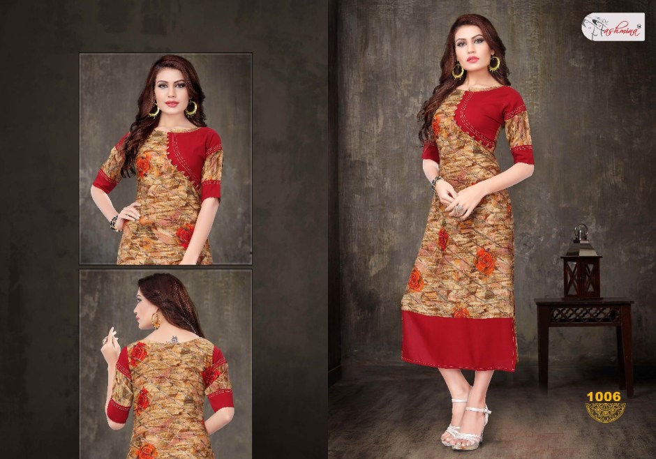 Fashmina Vol-1 By Fashmina 1001 To 1010 Series Beautiful Stylish Fancy Colorful Casual Wear & Ethnic Wear Rayon Printed Kurtis At Wholesale Price