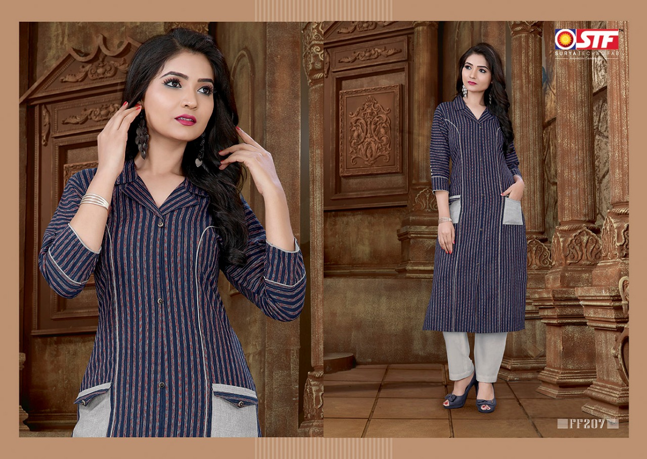 Feel Fresh By Surya Techno Fab 201 To 208 Series Stylish Fancy Colorful Collection Casual Wear & Ethnic Wear South Cotton Printed Kurtis At Wholesale Price