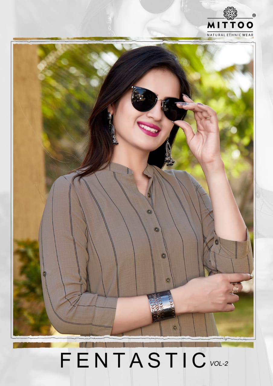 Fentastic Vol-2 By Mittoo 1046 To 1052 Series Beautiful Stylish Fancy Colorful Party Wear & Ethnic Wear Pure Fancy  Printed Kurtis At Wholesale Price