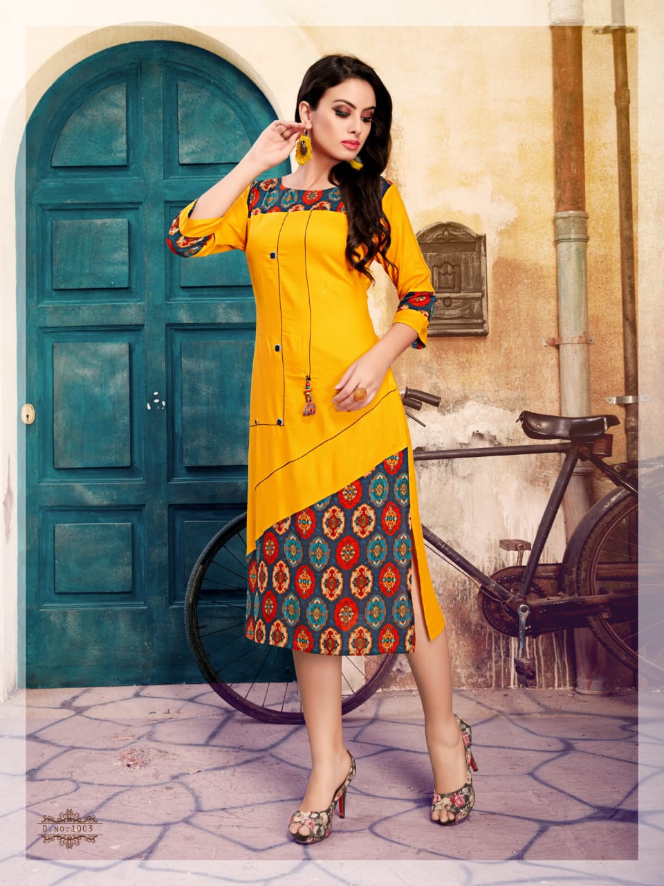 Feny By Banwery Fashion 1001 To 1006 Series Beautiful Stylish Fancy Colorful Ready To Wear & Casual Wear & Ethnic Wear Heavy Rayon Printed Kurtis At Wholesale Price