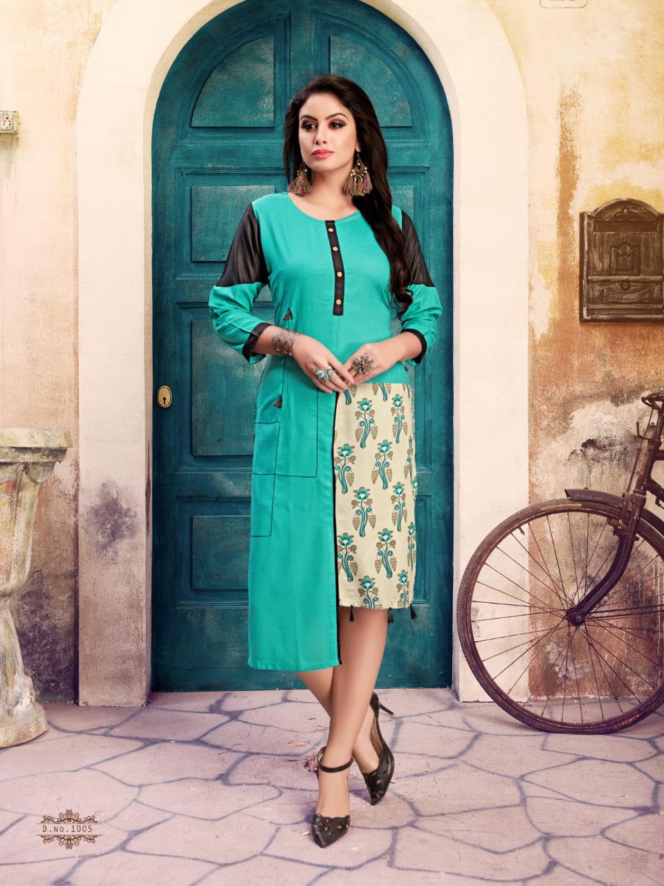 Feny By Banwery Fashion 1001 To 1006 Series Beautiful Stylish Fancy Colorful Ready To Wear & Casual Wear & Ethnic Wear Heavy Rayon Printed Kurtis At Wholesale Price