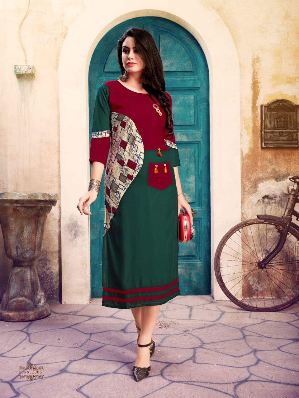 Feny By Banwery Fashion 1001 To 1006 Series Beautiful Stylish Fancy Colorful Ready To Wear & Casual Wear & Ethnic Wear Heavy Rayon Printed Kurtis At Wholesale Price