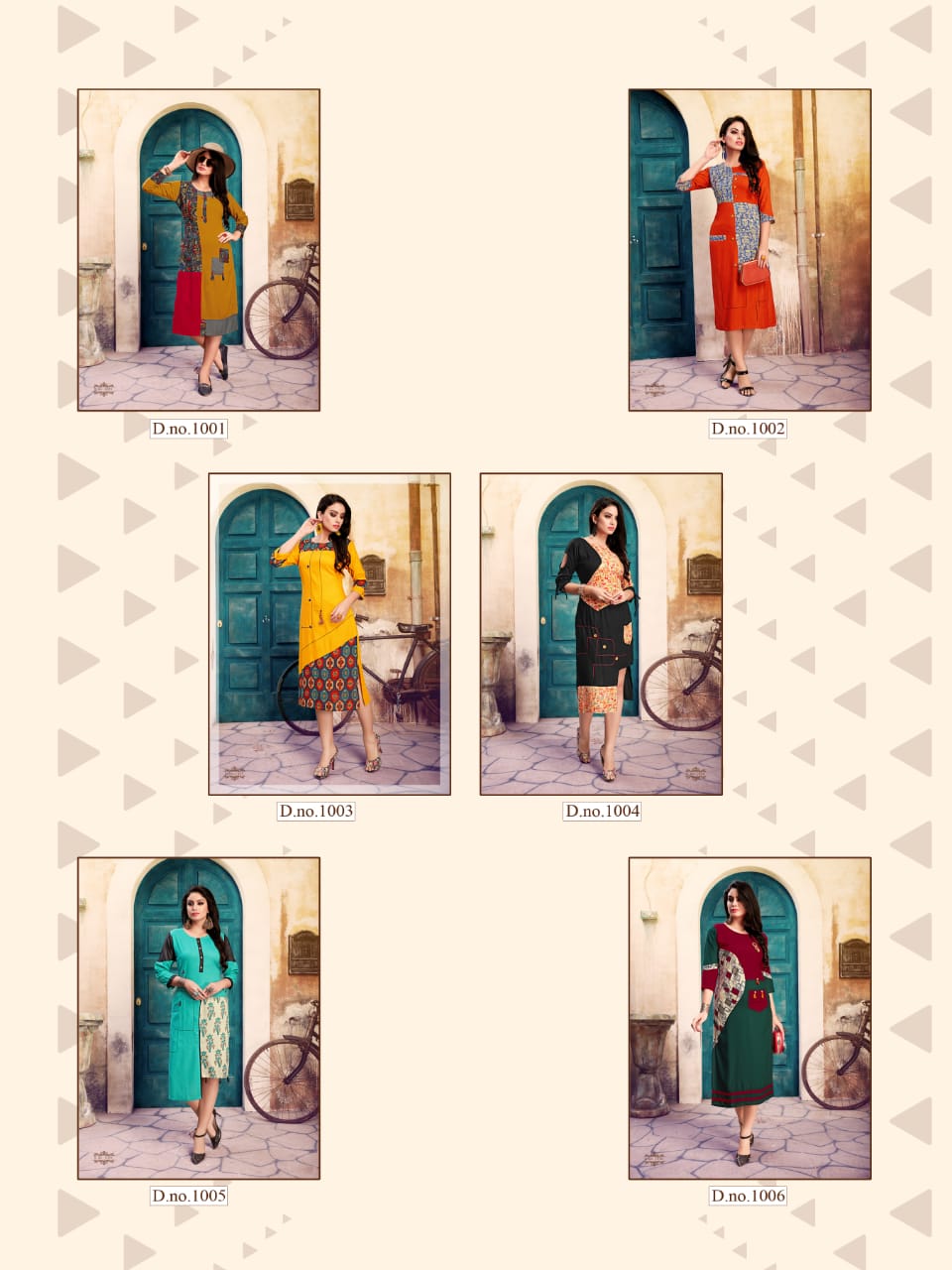 Feny By Banwery Fashion 1001 To 1006 Series Beautiful Stylish Fancy Colorful Ready To Wear & Casual Wear & Ethnic Wear Heavy Rayon Printed Kurtis At Wholesale Price
