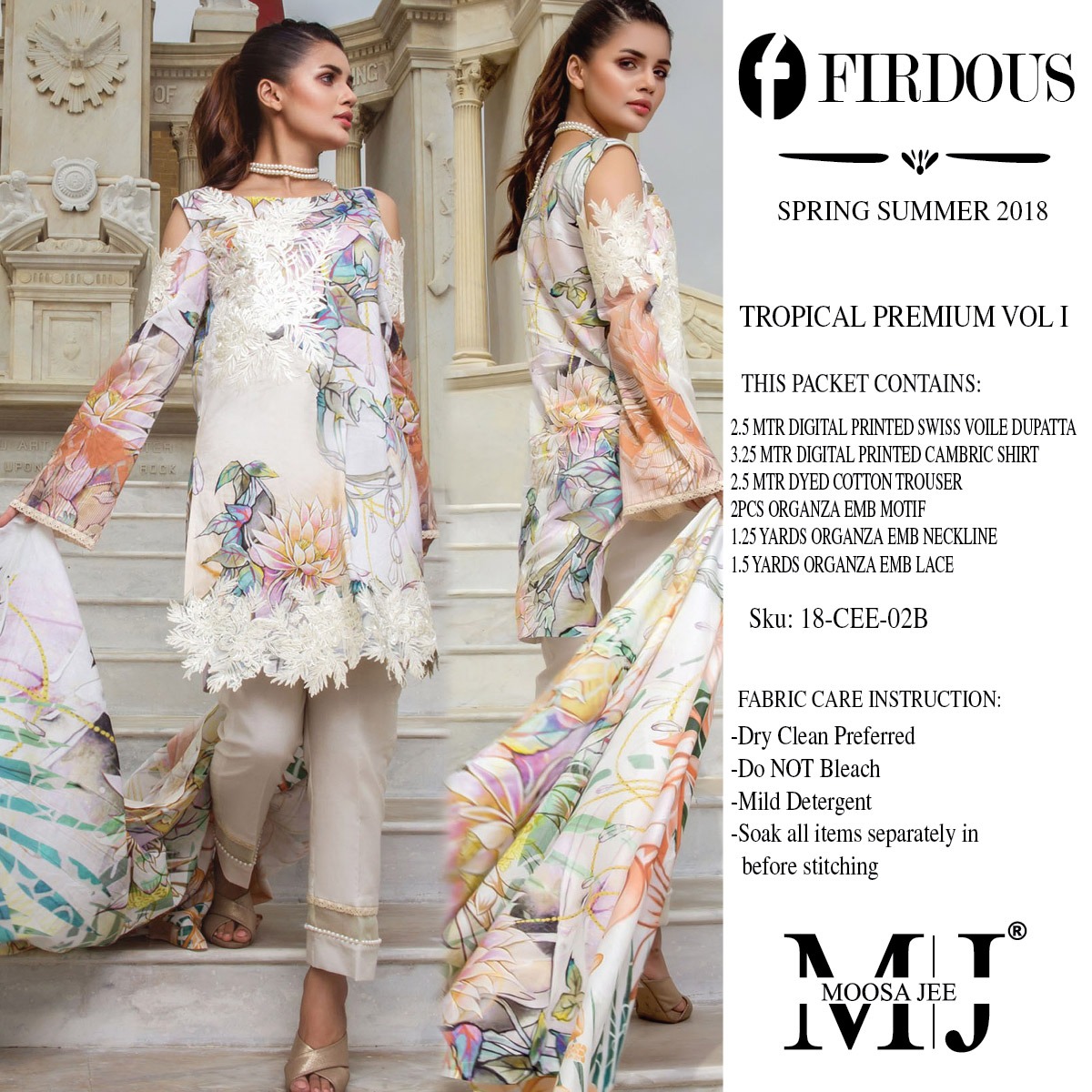 Firdous Tropical Premium Vol-1 By Moosa Jee 01-a To 05-b Series Designer Pakistani Suits Collection Beautiful Stylish Fancy Colorful Party Wear & Ethnic Wear Pure Cambric Printed Dresses At Wholesale Price