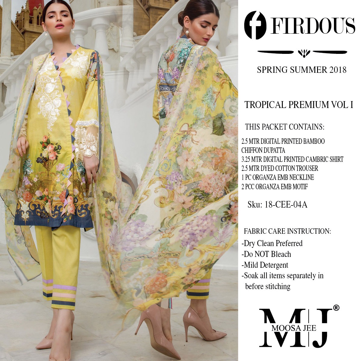 Firdous Tropical Premium Vol-1 By Moosa Jee 01-a To 05-b Series Designer Pakistani Suits Collection Beautiful Stylish Fancy Colorful Party Wear & Ethnic Wear Pure Cambric Printed Dresses At Wholesale Price