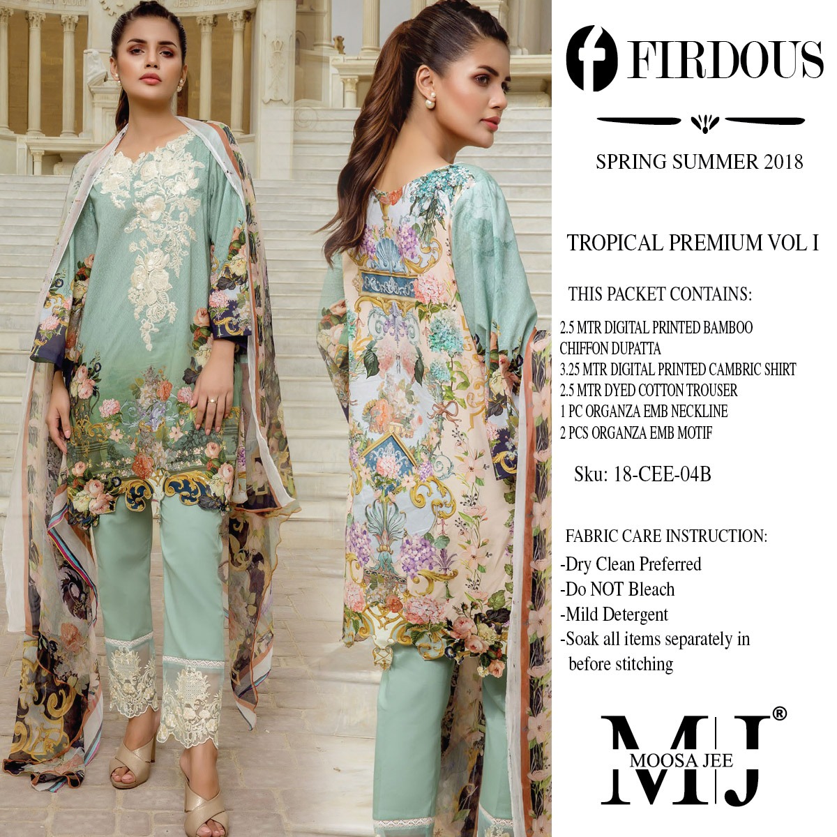 Firdous Tropical Premium Vol-1 By Moosa Jee 01-a To 05-b Series Designer Pakistani Suits Collection Beautiful Stylish Fancy Colorful Party Wear & Ethnic Wear Pure Cambric Printed Dresses At Wholesale Price