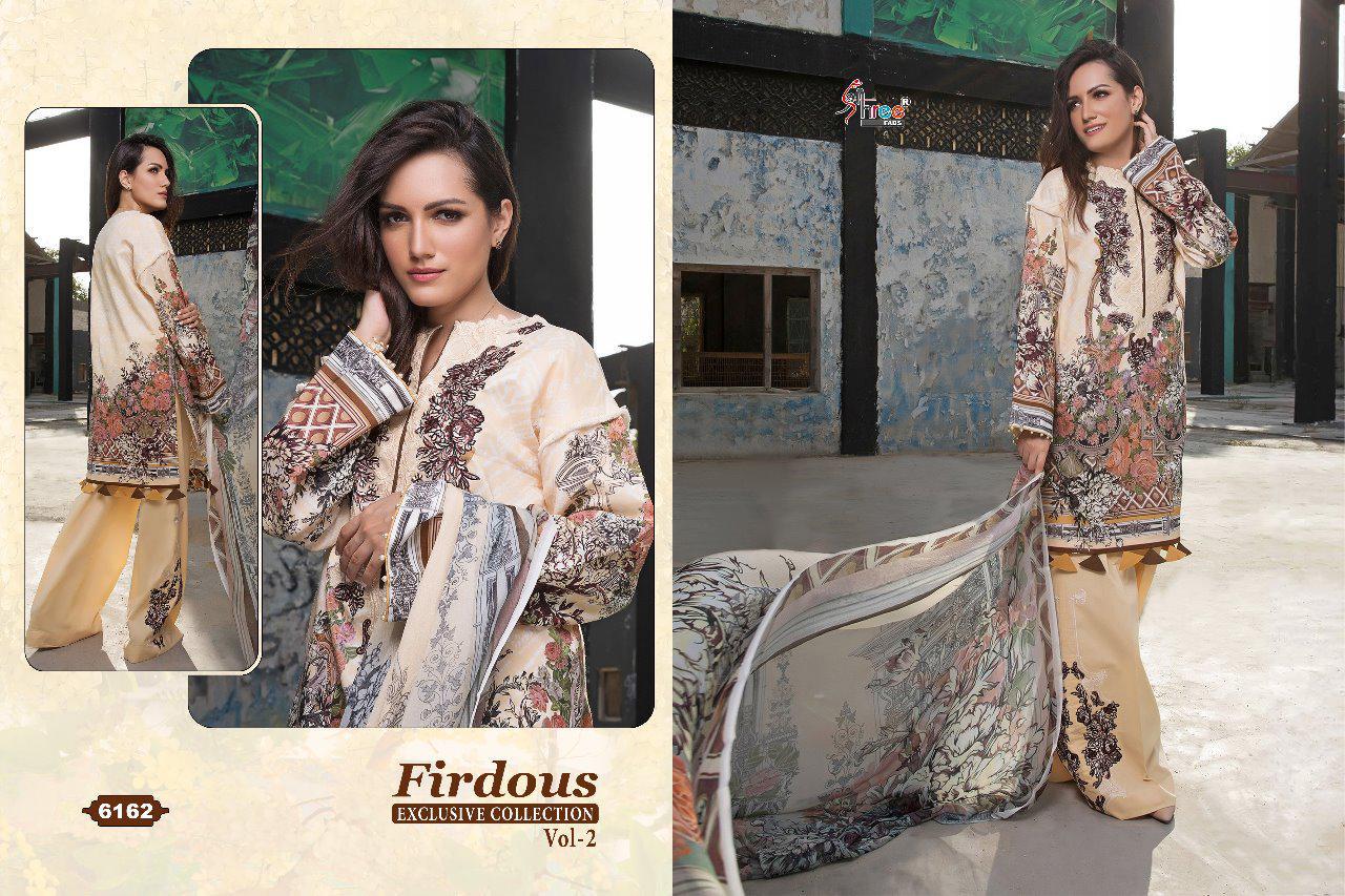 Firdous Exclusive Collection Vol-2 By Shree Fabs 6161 To 6168 Series Designer Pakistani Suits Beautiful Fancy Stylish Colorful Party Wear & Occasional Wear Pure Cotton Print With Embroidery Dresses At Wholesale Price