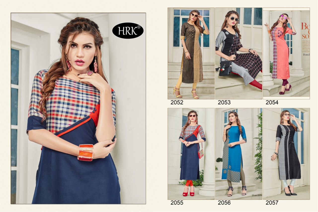 Flaour Vol-1 By Hrk 2052 To 2056 Series Beautiful Stylish Fancy Colorful Casual Wear & Ethnic Wear & Ready To Wear Fancy Mix Kurtis At Wholesale Price